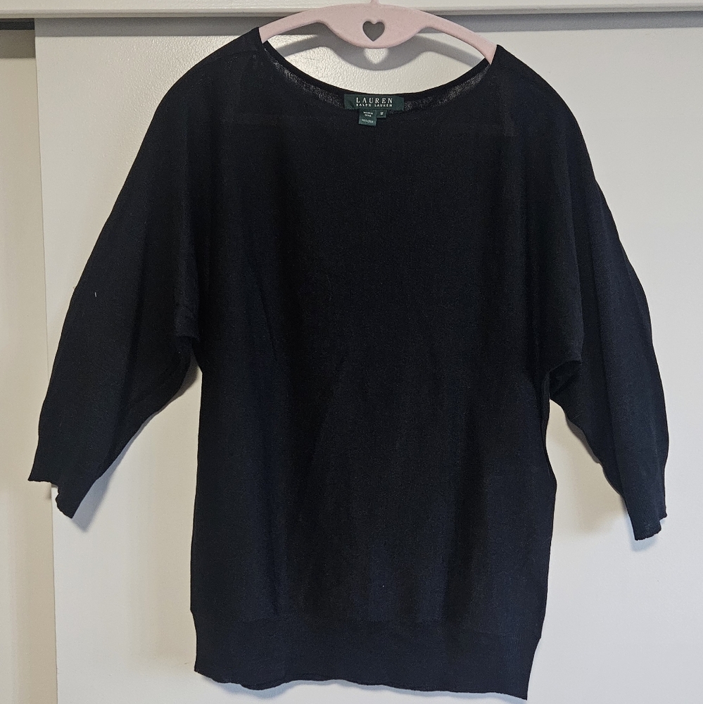 Black Ralph Lauren Silk Sweater